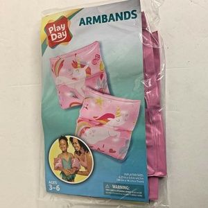 New Play Day Armbands Arm Bands Pink Unicorn 3-6 Y